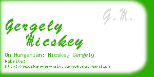 gergely micskey business card